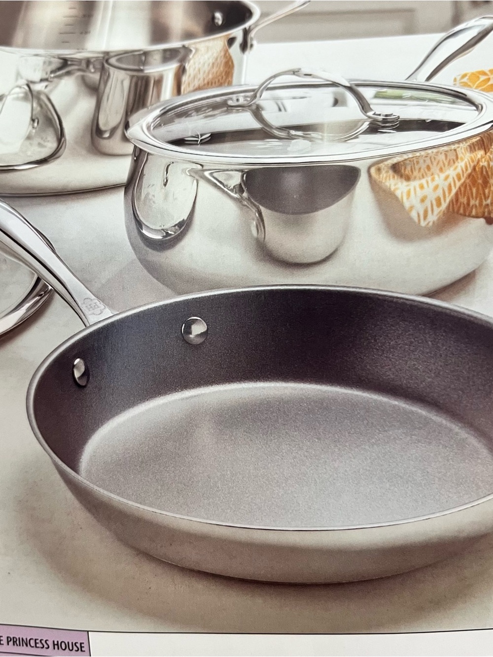 Princess House Signature Heritage 10” Nonstick Skillet Sartén Con Tapadera NEW!
